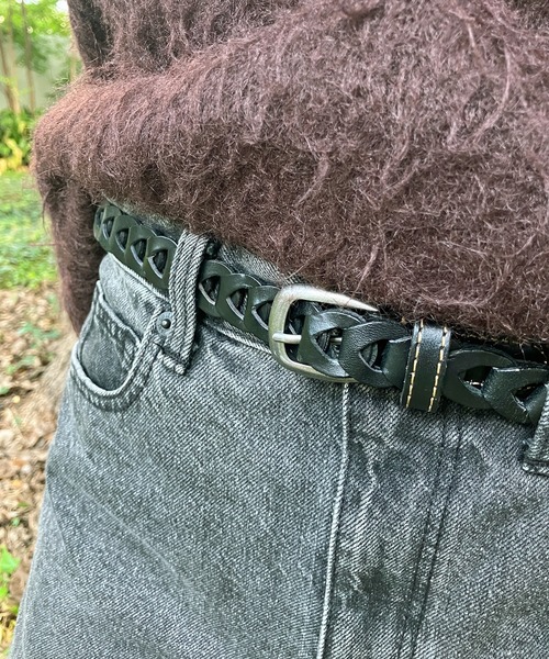 ONFLEEK ベルト ユニセックス 本革 レザーチェーンベルト