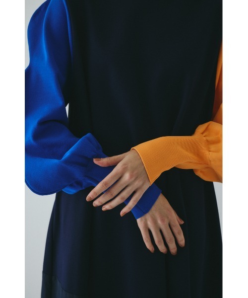 HeRIN.CYE マウンテンスリーブドッキングドレスワンピース HeRIN.CYE ワンピース Mountain sleeve docking dress マウンテン