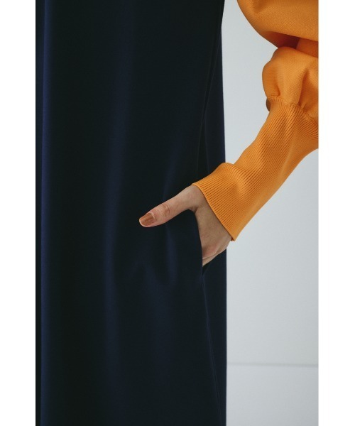 HeRIN.CYE ワンピース Mountain sleeve docking dress マウンテン