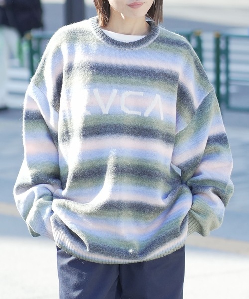 RVCA ニット OUTLET】RVCA レディース BIG RVCA KNIT セーター 【2025年秋冬モデル】