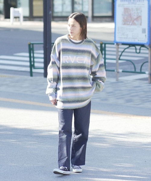 RVCA ニット OUTLET】RVCA メンズ RS BIG RVCA KNIT セーター 【2025年秋冬モデル】