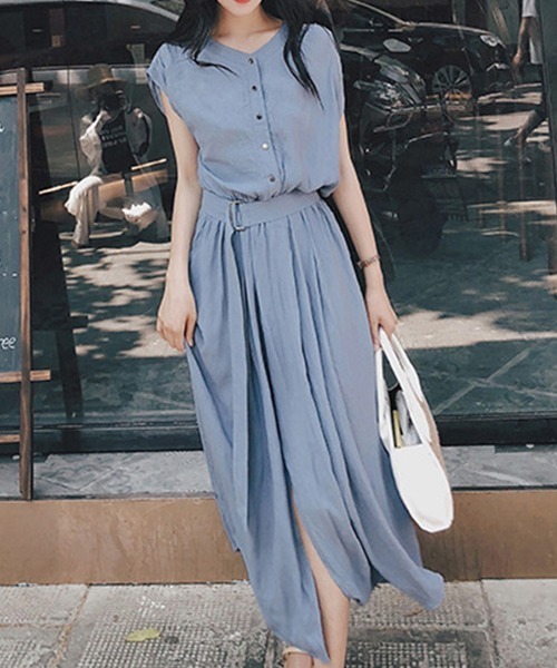 「Miniministore」 ノースリーブワンピース L ブルー レディース_画像5