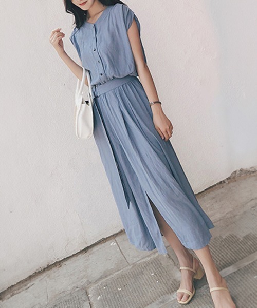 「Miniministore」 ノースリーブワンピース L ブルー レディース_画像7