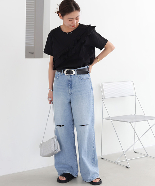 「JOURNAL STANDARD relume」 半袖Tシャツ FREE ホワイト レディース_画像3
