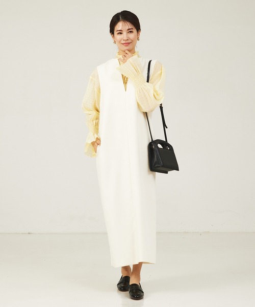 「abahouse mavie」 ノースリーブワンピース 36 ブラック レディース_画像2