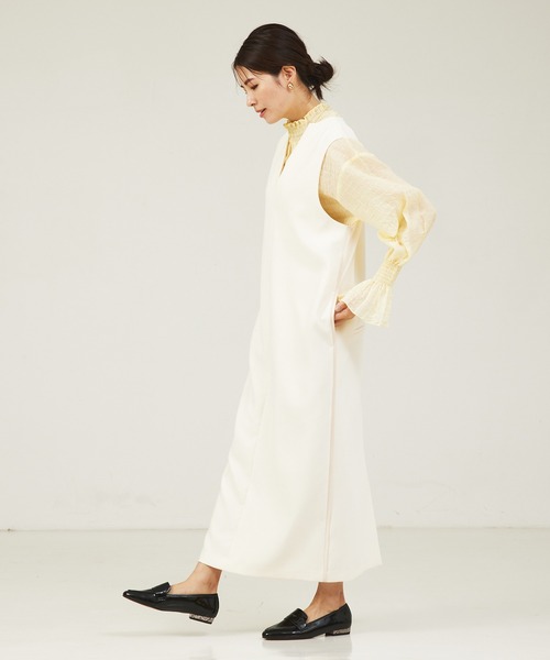 「abahouse mavie」 ノースリーブワンピース 36 ブラック レディース_画像5