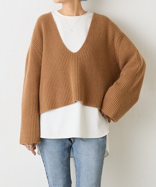 BEARDSLEY（ビアズリー） ニット セーター Vネック畦プルオーバー