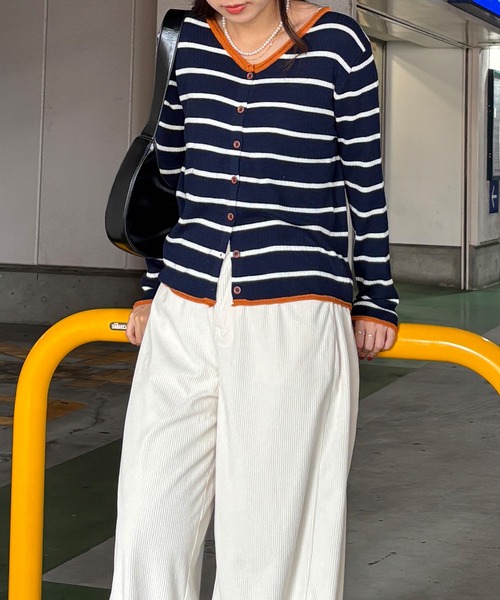 I-SOOK（アイスー） カーディガン 「ISOOK / アイスー」バイカラー