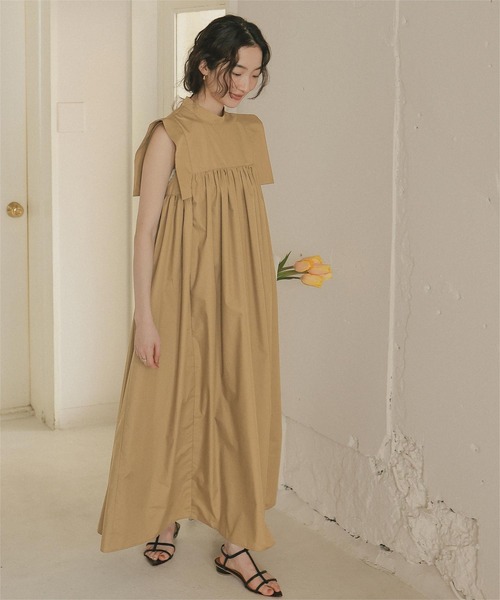 「titivate」 半袖ワンピース M ブラウン レディース_画像7