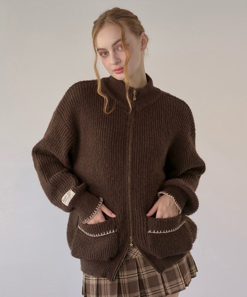 hazyl ニット セーター drivers knit / ドライバーズニット レディース