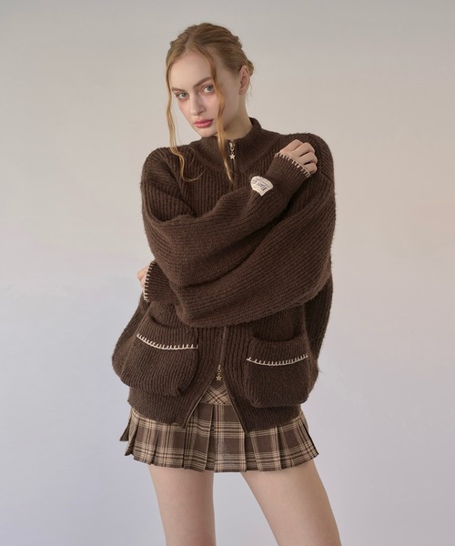 hazyl ニット セーター drivers knit / ドライバーズニット レディース