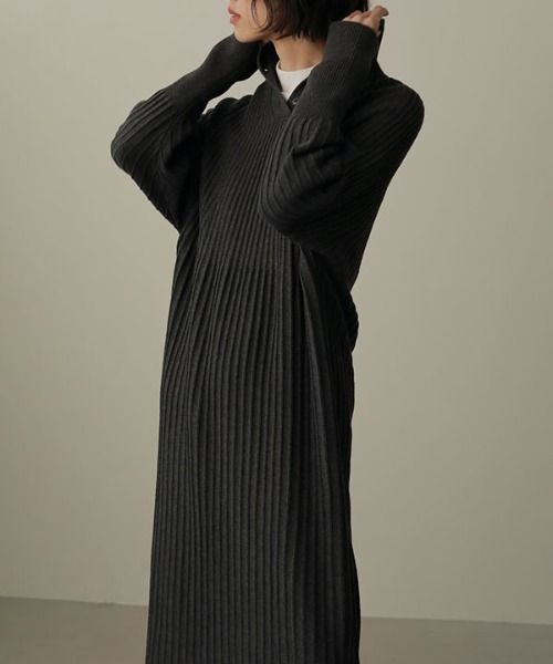 ETRE TOKYO（エトレトウキョウ） ニットワンピース FREE グレー