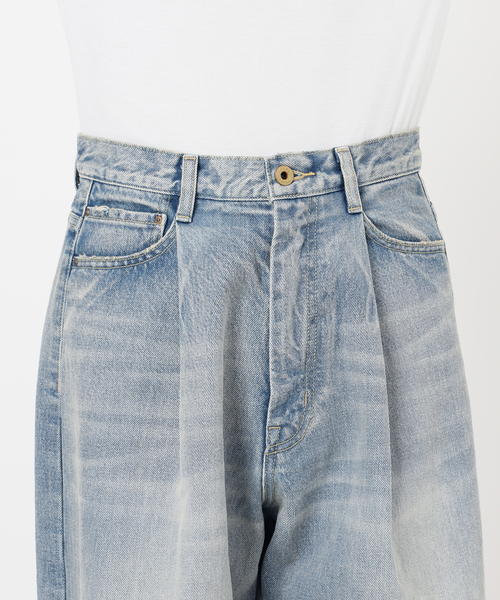 パンツ 5 1/2 TUCKBARREL DENIM スピック＆スパン Spick & Span 5 1/2 TUCKBARREL DENIM （サックス