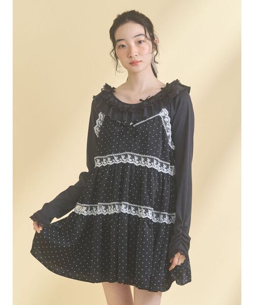 お得!大人気merryjenny ペティットフラワーベビードール♡ブラック♡♡ メリージェニー merry jenny Petitflowerベビードール （ブラック