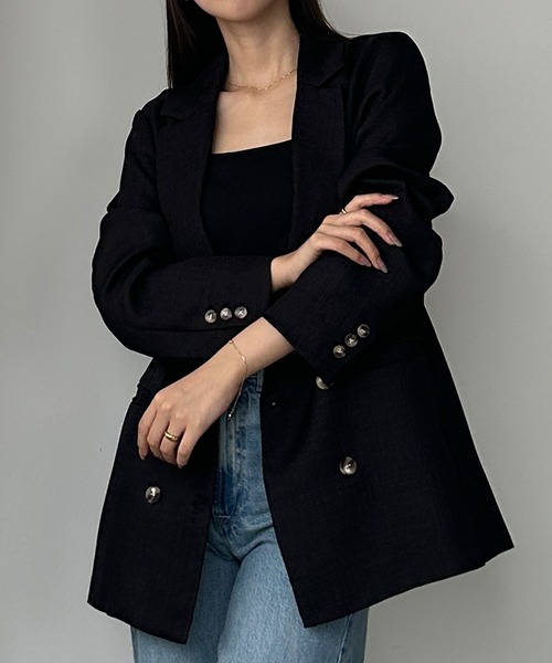 「Louere」 ジャケット SMALL グレー レディース_画像3