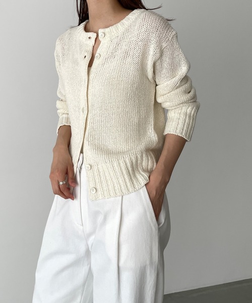 「CANAL JEAN」 「El mar」ニットカーディガン ONE SIZE オートミール レディース_画像2