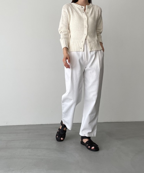 「CANAL JEAN」 「El mar」ニットカーディガン ONE SIZE オートミール レディース_画像6