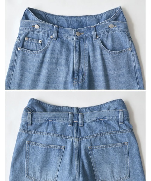 「Re:EDIT」 デニムパンツ MEDIUM ネイビー レディース_画像3