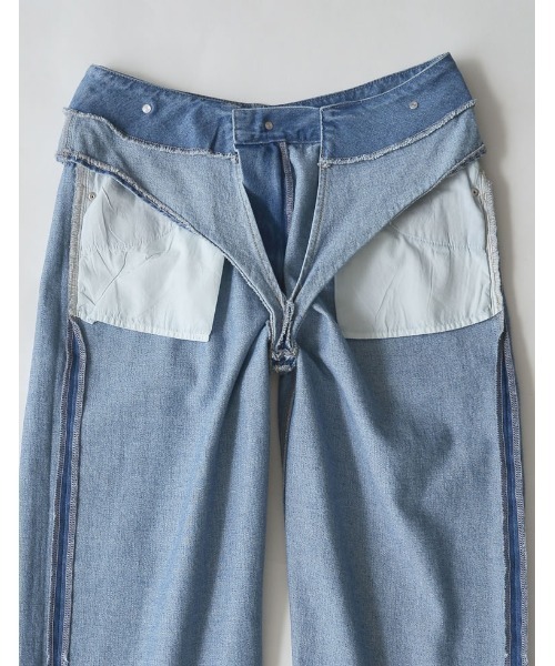 「Re:EDIT」 デニムパンツ MEDIUM ネイビー レディース_画像4