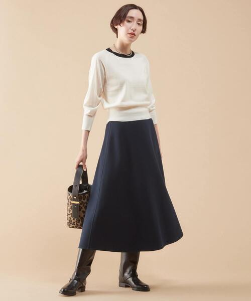 「martinique」 長袖ニット FREE ホワイト×ブラック レディース_画像5