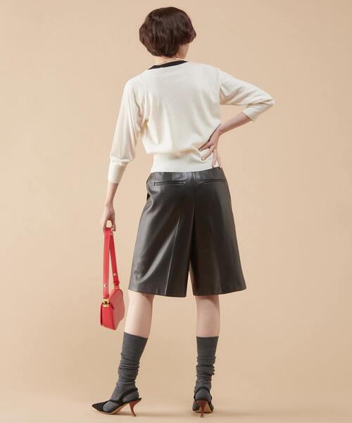 「martinique」 長袖ニット FREE ホワイト×ブラック レディース_画像9