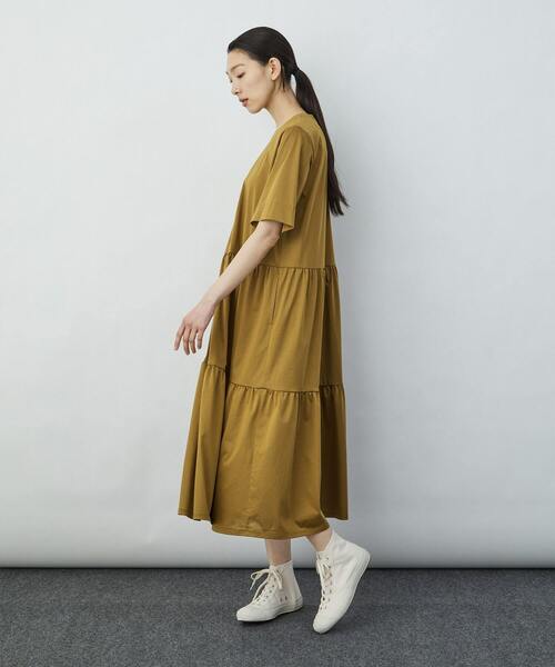「LOISIR」 半袖ワンピース FREE ブルー レディース_画像3