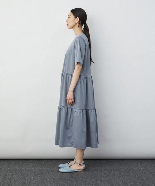 「LOISIR」 半袖ワンピース FREE ブルー レディース_画像8