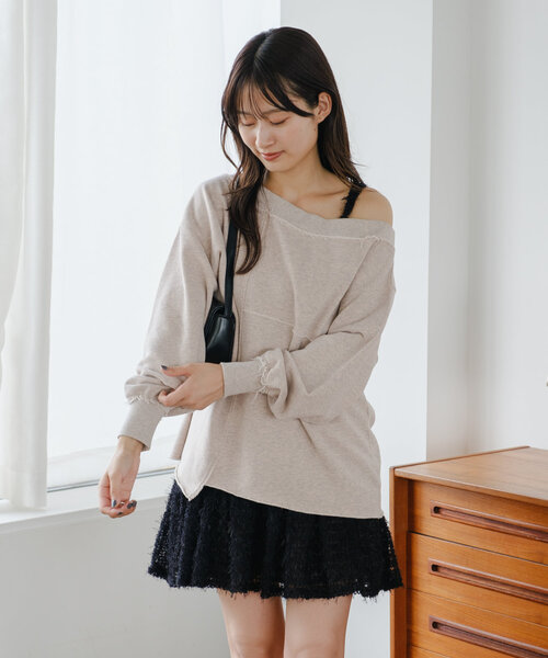 「Kastane」 スウェットカットソー SMALL アイボリー レディース_画像3