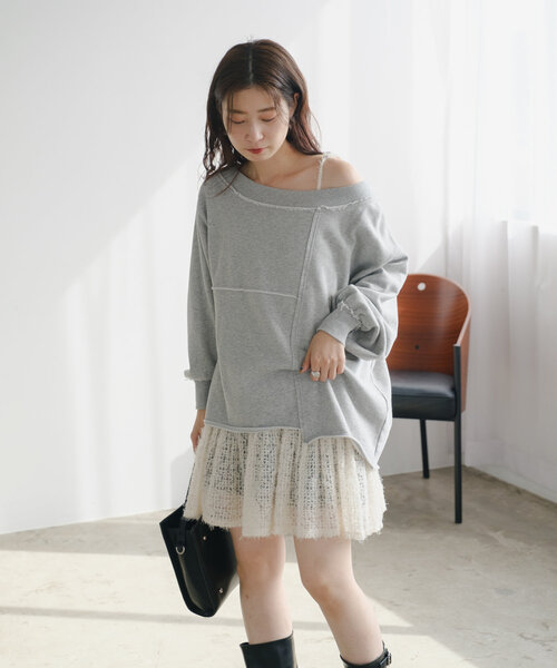 「Kastane」 スウェットカットソー SMALL アイボリー レディース_画像8