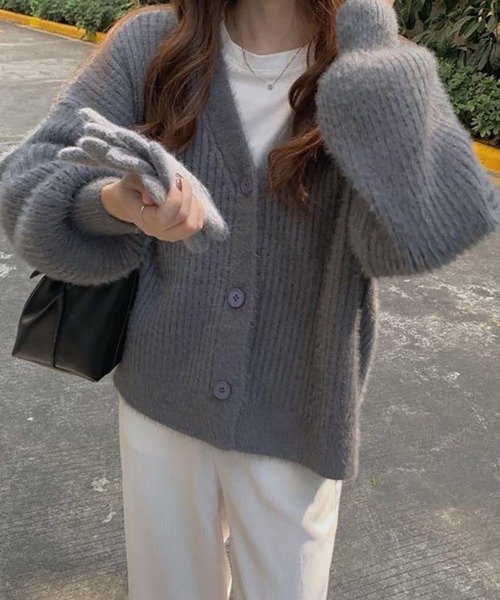 「Girly Doll」 「Doula Doula」ニットカーディガン F ベージュ レディース_画像2