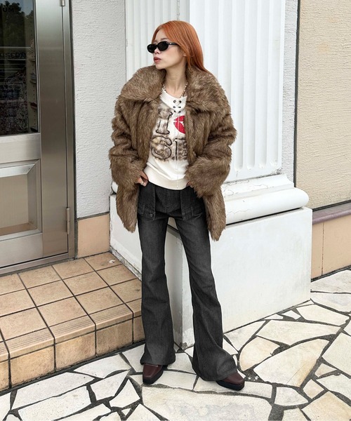 「sedacle girl」 スウェットカットソー FREE アイボリー レディース_画像5