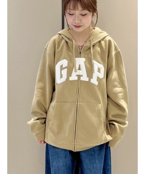 GAP（ギャップ） ジップアップパーカー X-LARGE ベージュ系その他