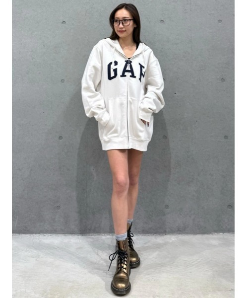 GAP（ギャップ） ジップアップパーカー X-LARGE ベージュ系その他