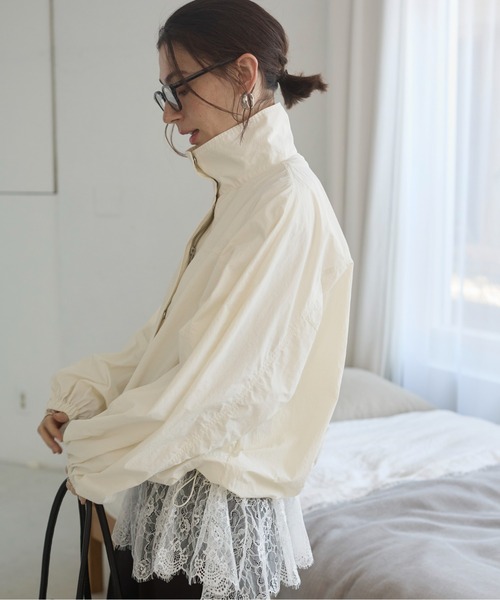 ANGIE tシャツ 裾レース ドッキング ロンT レディース : ZOZOTOWN