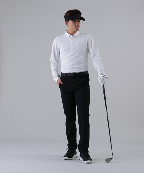 St ANDREWS ポロシャツ 「St ANDREWS」格子ジャガード長袖シャツ