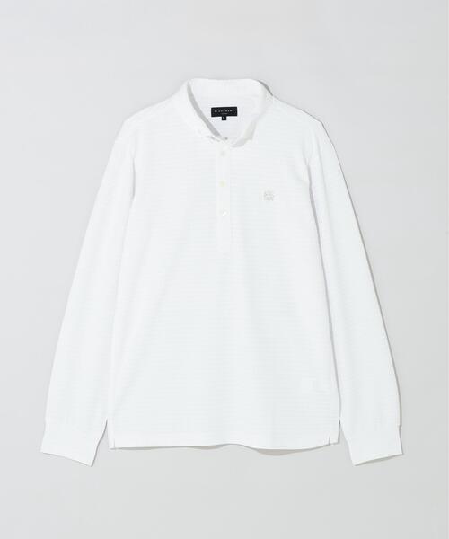 St ANDREWS ポロシャツ 「St ANDREWS」格子ジャガード長袖シャツ