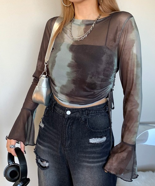 「non-hedge」 長袖カットソー FREE ブラック レディース_画像4