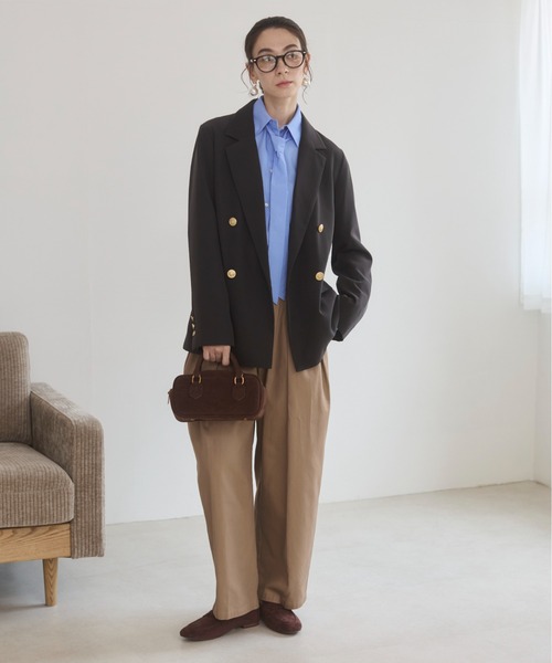 「ANGIE」 テーラードジャケット SMALL ダークグレー レディース_画像2