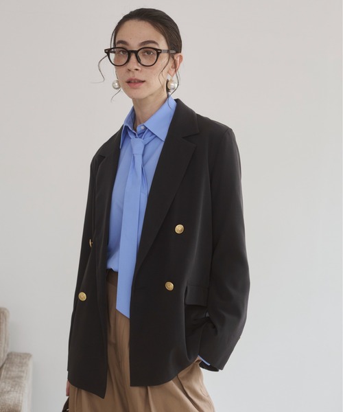 「ANGIE」 テーラードジャケット SMALL ダークグレー レディース_画像5