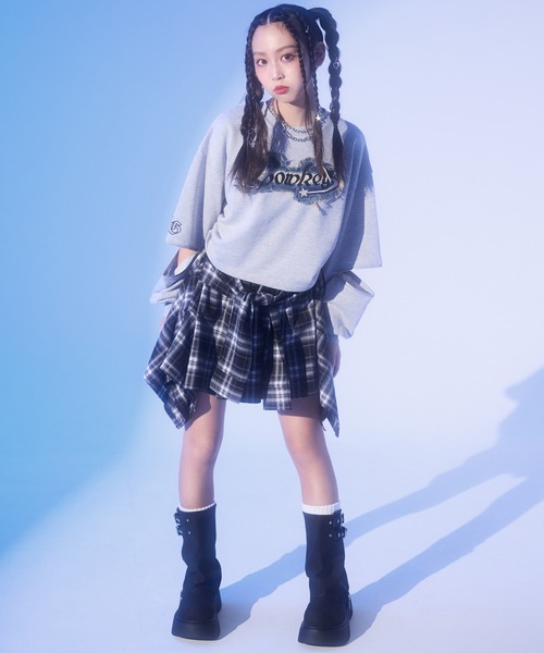 「ANAP GiRL」 「KIDS」ミニスカート S レッド キッズ_画像4
