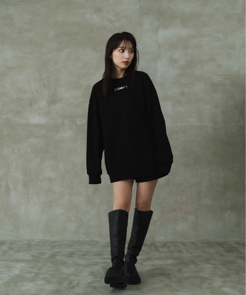 「LEANN MOMENT」 スウェットカットソー SMALL ブラック レディース_画像7