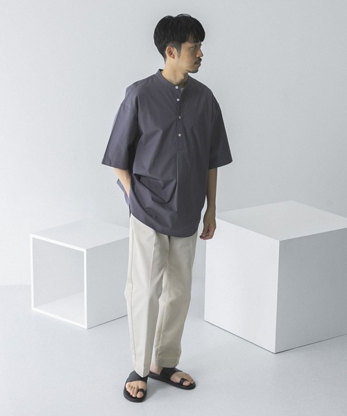 「THOMAS MASON」 半袖シャツ LARGE ブルー系その他 メンズ_画像4