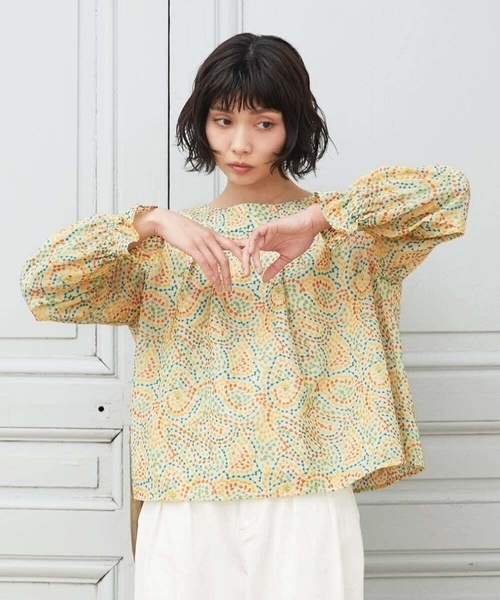 jocomomla La mancha ドット総刺繍ブラウス Jocomomola（ホコモモラ） ブラウス シャツ La mancha ドット総刺繍