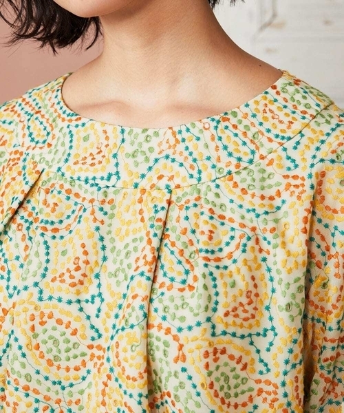 jocomomla La mancha ドット総刺繍ブラウス Jocomomola（ホコモモラ） ブラウス シャツ La mancha ドット総刺繍