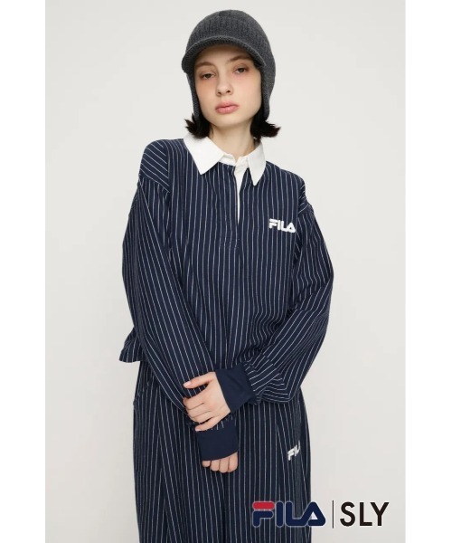 SLY（スライ） ポロシャツ ポロ FILA x SLY RUGGER SHIRT フィラスライ