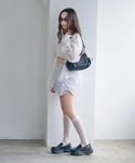 パンツ パイピングスウェットショートパンツ キ...の詳細画像4
