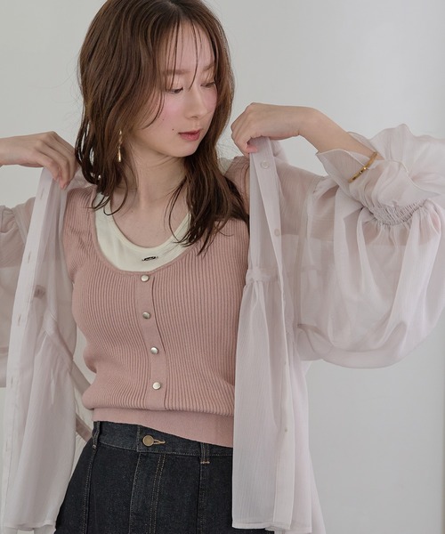 mideal（マイディール） タンクトップ ノースリーブ layered design