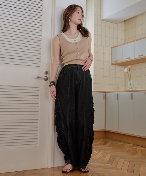mideal（マイディール） タンクトップ ノースリーブ layered design