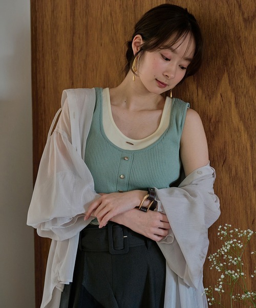 mideal（マイディール） タンクトップ ノースリーブ layered design