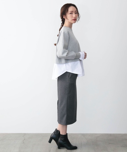 「COCO WALK」 長袖カットソー FREE ブルーグレー レディース_画像3